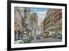 View of Telegraph Ave - Oakland, CA-Lantern Press-Framed Art Print