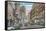 View of Telegraph Ave - Oakland, CA-Lantern Press-Framed Stretched Canvas