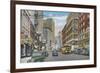 View of Telegraph Ave - Oakland, CA-Lantern Press-Framed Premium Giclee Print