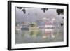 View of Temple across Kandy Lake-Jon Hicks-Framed Photographic Print