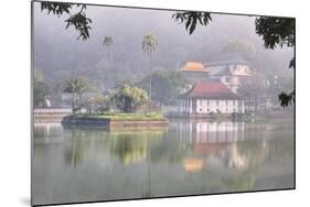 View of Temple across Kandy Lake-Jon Hicks-Mounted Photographic Print