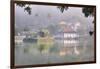 View of Temple across Kandy Lake-Jon Hicks-Framed Photographic Print