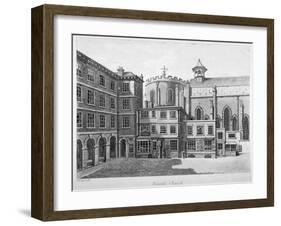 View of Temple Church, City of London, 1800-Samuel Ireland-Framed Giclee Print