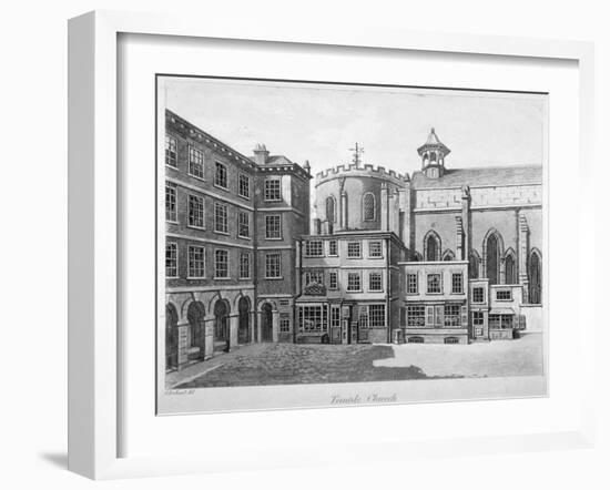 View of Temple Church, City of London, 1800-Samuel Ireland-Framed Giclee Print
