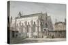 View of Temple Church, City of London, 1811-George Shepherd-Stretched Canvas