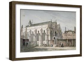 View of Temple Church, City of London, 1811-George Shepherd-Framed Giclee Print