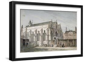 View of Temple Church, City of London, 1811-George Shepherd-Framed Giclee Print