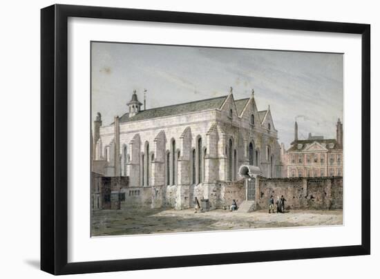 View of Temple Church, City of London, 1811-George Shepherd-Framed Giclee Print