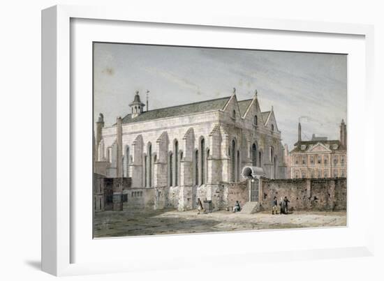 View of Temple Church, City of London, 1811-George Shepherd-Framed Giclee Print