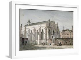 View of Temple Church, City of London, 1811-George Shepherd-Framed Giclee Print