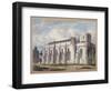 View of Temple Church from across the graveyard, City of London, 1811-George Shepherd-Framed Giclee Print