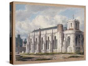 View of Temple Church from across the graveyard, City of London, 1811-George Shepherd-Stretched Canvas