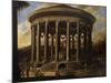 View of Temple, Painting by Viviano Codazzi (Ca 1604-1670), Italy, 17th Century-Viviano Codazzi-Mounted Giclee Print