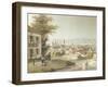 View of Teplitz, Czech Republic 19th Century Print in Color-null-Framed Giclee Print