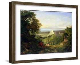 View of Terracina and Monte Circeo, 1833-Friedrich Nerly-Framed Giclee Print