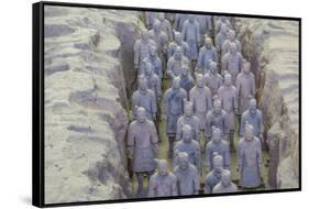 View of Terracotta Warriors in the Tomb Museum, Xi'an, Shaanxi Province-Frank Fell-Framed Stretched Canvas