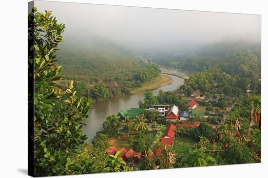 View of Tha Ton and Kok River, Chiang Mai Province, Thailand, Southeast Asia, Asia-Jochen Schlenker-Stretched Canvas