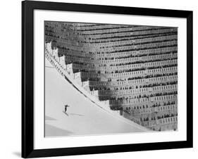 View of the 90 Meter Ski Jump During the 1972 Olympics-John Dominis-Framed Photographic Print