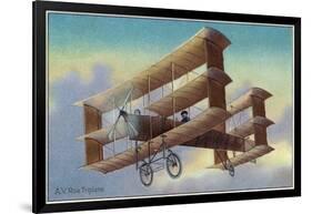 View of the A V Roe Triplane-Lantern Press-Framed Art Print