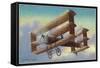 View of the A V Roe Triplane-Lantern Press-Framed Stretched Canvas