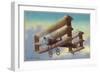 View of the A V Roe Triplane-Lantern Press-Framed Art Print