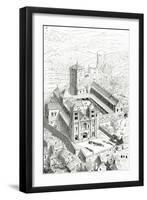 View of the Abbey of Cluny and the Carolingian Cathedral-Eugene Emmanuel Viollet-le-Duc-Framed Premium Giclee Print