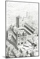 View of the Abbey of Cluny and the Carolingian Cathedral-Eugene Emmanuel Viollet-le-Duc-Mounted Giclee Print
