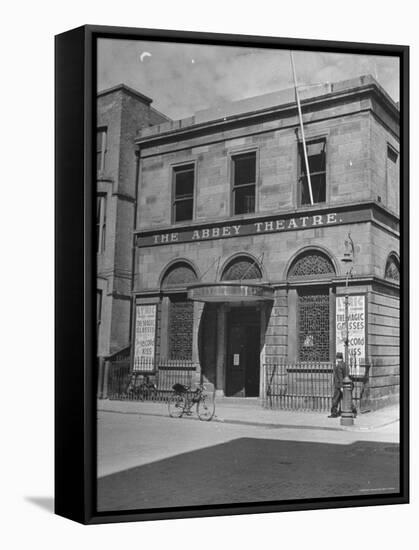 View of the Abby Theater in Dublin-Hans Wild-Framed Stretched Canvas