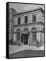 View of the Abby Theater in Dublin-Hans Wild-Framed Stretched Canvas