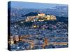 View of the Acropolis and the Parthenon Athens, Greece-Peter Adams-Stretched Canvas