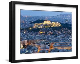 View of the Acropolis and the Parthenon Athens, Greece-Peter Adams-Framed Photographic Print