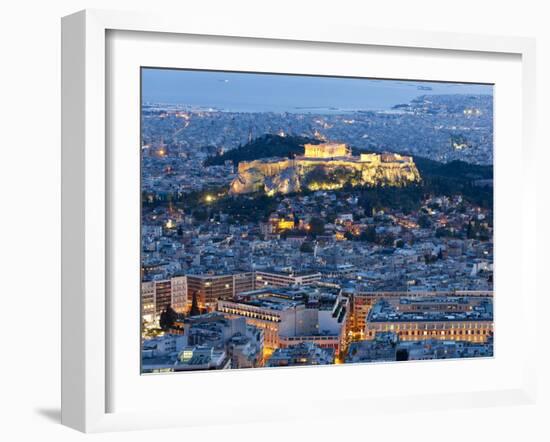 View of the Acropolis and the Parthenon Athens, Greece-Peter Adams-Framed Photographic Print