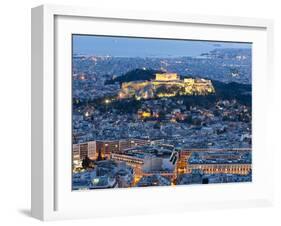 View of the Acropolis and the Parthenon Athens, Greece-Peter Adams-Framed Photographic Print