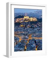 View of the Acropolis and the Parthenon Athens, Greece-Peter Adams-Framed Photographic Print