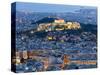 View of the Acropolis and the Parthenon Athens, Greece-Peter Adams-Stretched Canvas