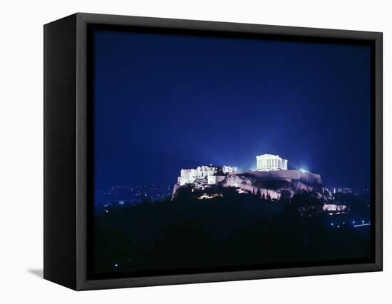 View of the Acropolis at Night, 5th Century Bc-CM Dixon-Framed Stretched Canvas