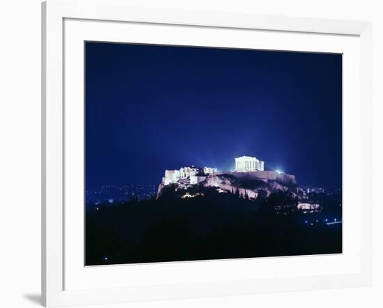 View of the Acropolis at Night, 5th Century Bc-CM Dixon-Framed Photographic Print