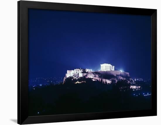 View of the Acropolis at Night, 5th Century Bc-CM Dixon-Framed Photographic Print