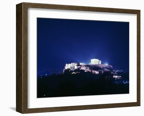 View of the Acropolis at Night, 5th Century Bc-CM Dixon-Framed Photographic Print