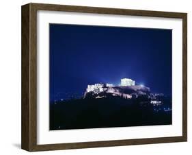 View of the Acropolis at Night, 5th Century Bc-CM Dixon-Framed Photographic Print