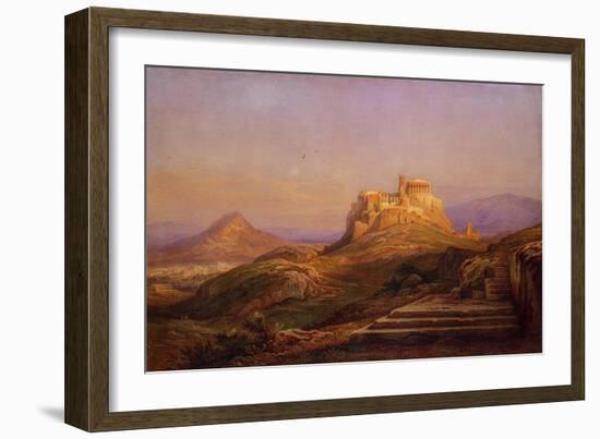 View of the Acropolis from the Pnyx, 1863-Rudolf Müller-Framed Giclee Print