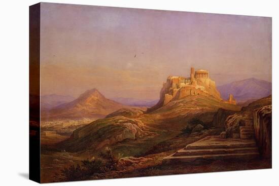 View of the Acropolis from the Pnyx, 1863-Rudolf Müller-Stretched Canvas