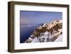 View of the Aegean Sea from the Typical Greek Village of Oia at Dusk, Santorini, Cyclades-Roberto Moiola-Framed Photographic Print