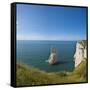 View of the Aiguille Cliff , High Normandy , France-Massimo Borchi-Framed Stretched Canvas