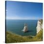 View of the Aiguille Cliff , High Normandy , France-Massimo Borchi-Stretched Canvas