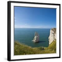 View of the Aiguille Cliff , High Normandy , France-Massimo Borchi-Framed Premium Photographic Print