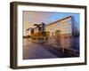 View of the Alexander Bain House and the Scottish Government buildings at sunset, Glasgow, Scotland-Karol Kozlowski-Framed Photographic Print