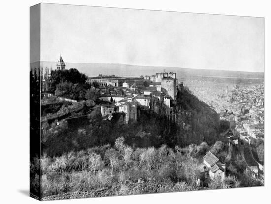 View of the Alhambra, Granada, Spain, 1893-John L Stoddard-Stretched Canvas
