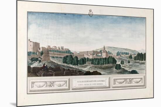 View of the Alhambra in Granada-José de Hermosilla-Mounted Giclee Print