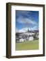 View of the alpine village of Zuoz surrounded by snowy peaks in spring, Maloja, Canton of Graubunde-Roberto Moiola-Framed Photographic Print